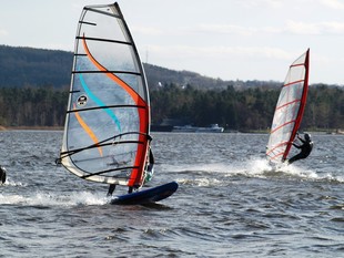 windsurfing na Máchově jezeře
